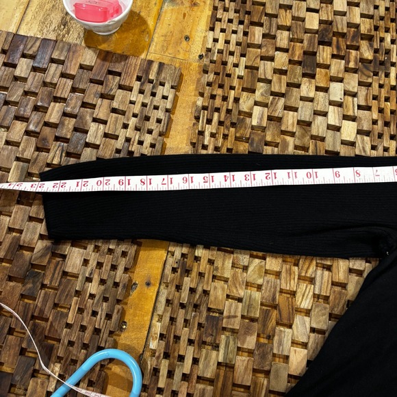 J.Jill Black V Neck Long Sleeve Sweater M Petite Cotton Nylon Blend - Picture 8 of 9